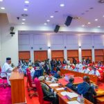 A cross section of the Senate in session
